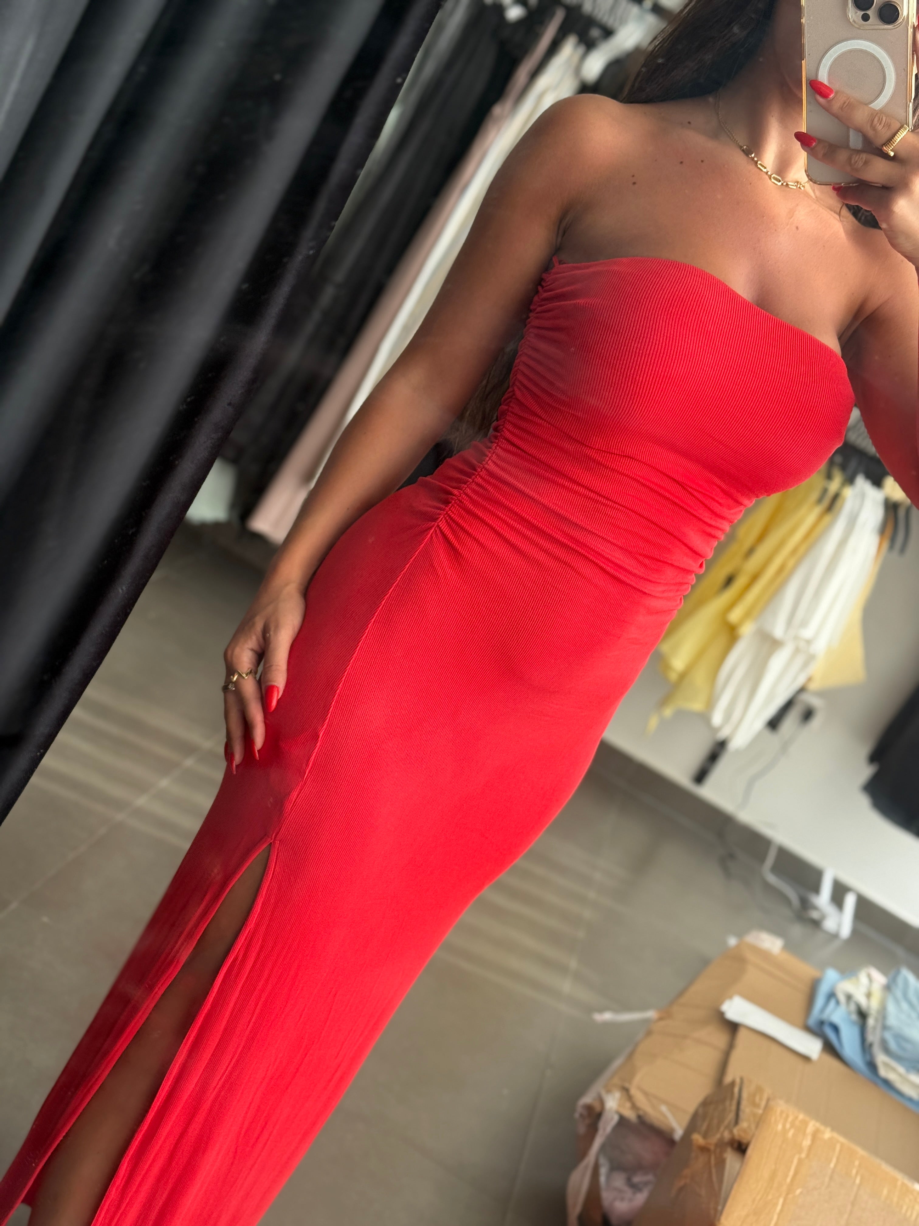 Carla strapless dress